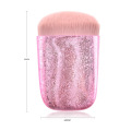 Private Label 2020 Newest Glitter Single Makeup Brush Grinding Gold Flat Head Brush Multi-Purpose Face Makeup Brush